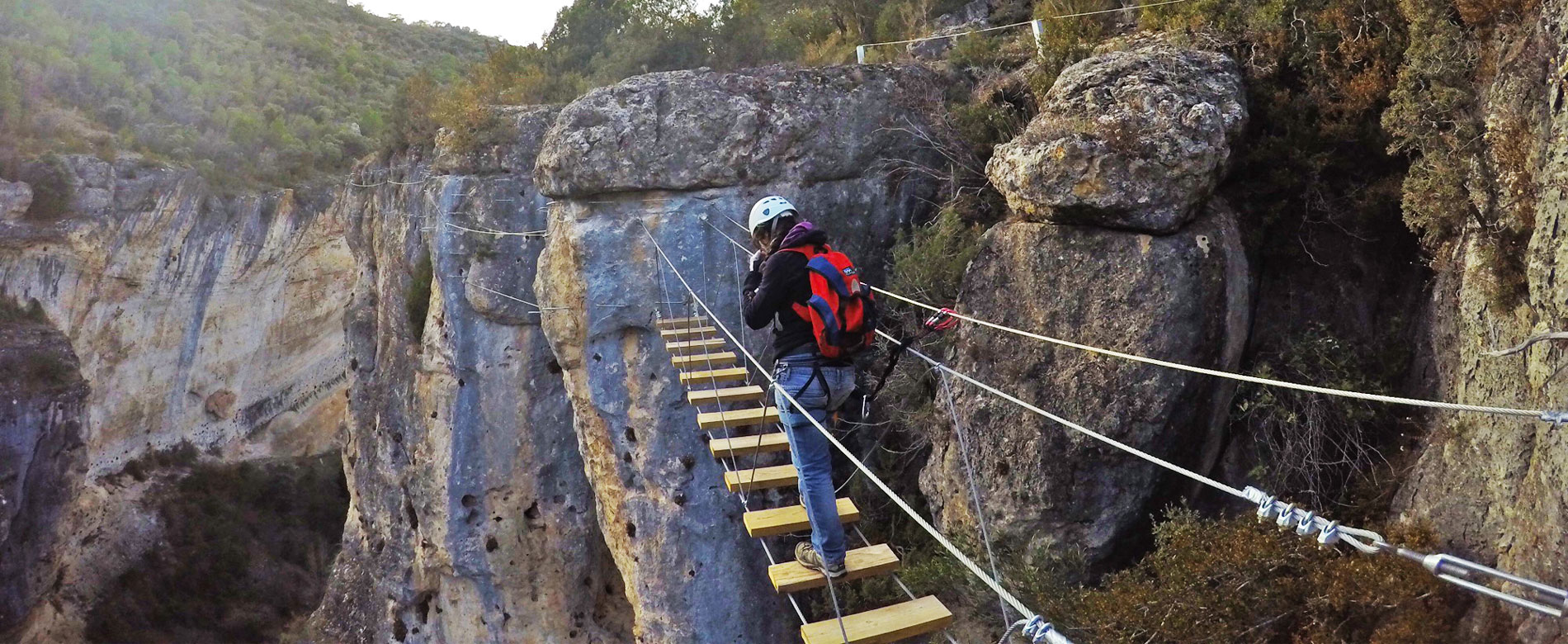 Vía ferrata de la Hoz de Priego - Cerca de Madrid